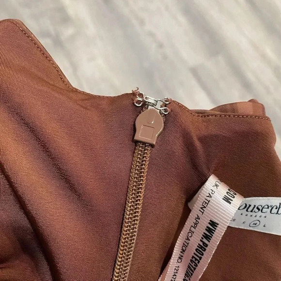 NWOT House‎ of CB London Sexy Letitia Cocoa Swirl Mini Dress Size Medium - Picture 12 of 12